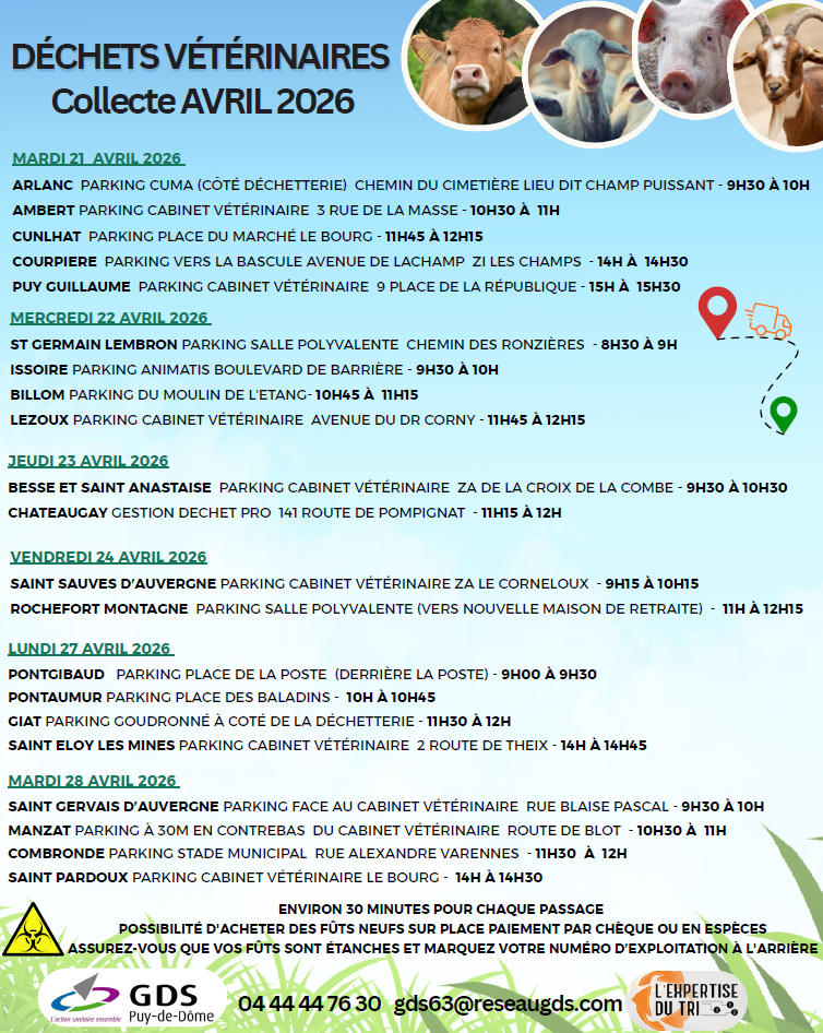 Planning DASRI avril 2026